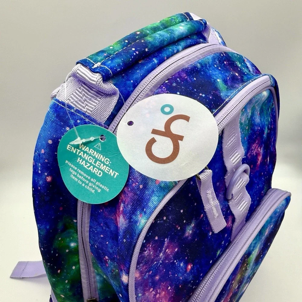 Choco Mocha‎ Purple Galaxy Backpack for Teen Girls 17